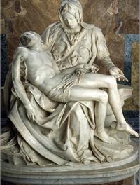 La pietà en vignette et à l'intérieur la sybille 