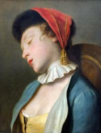 Pietro Rotari (1707-1762), jeune femme dormant