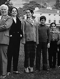 Charlie Chaplin et ses enfants à Vevey